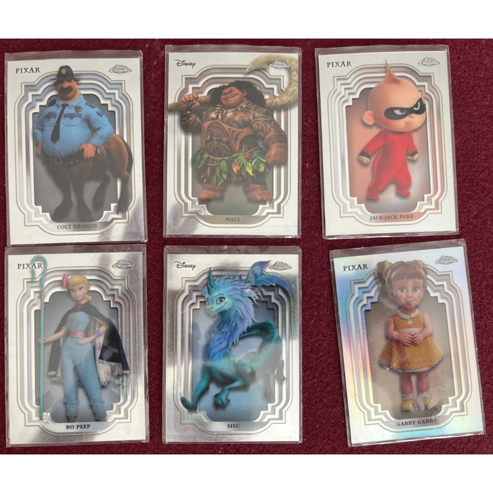 2025 Topps Chrome Disney 6 Card Lot